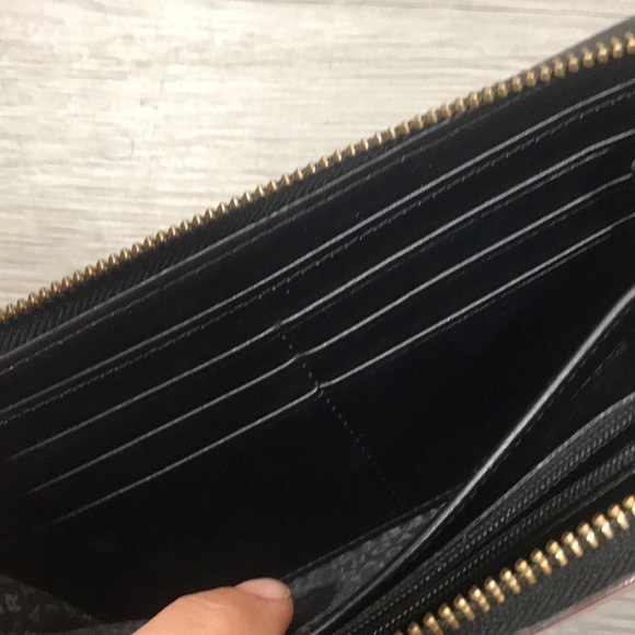 Kate Spade Grant Street Grainy Vinyl Neda Pink & Black Wallet - Picture 8 of 13